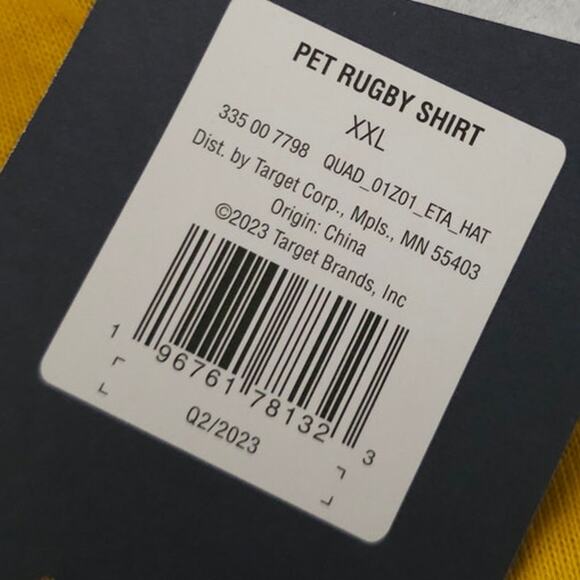 Target Rowing Blazers Dog Rugby Shirt XXL NEW - Picture 6 of 6